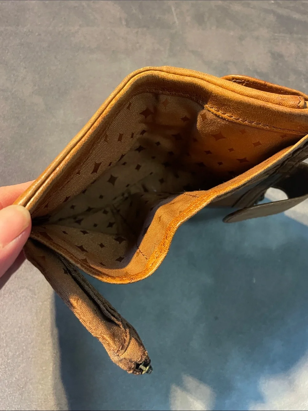 Fossil Tan Leather Wallet | Long Live Vintage